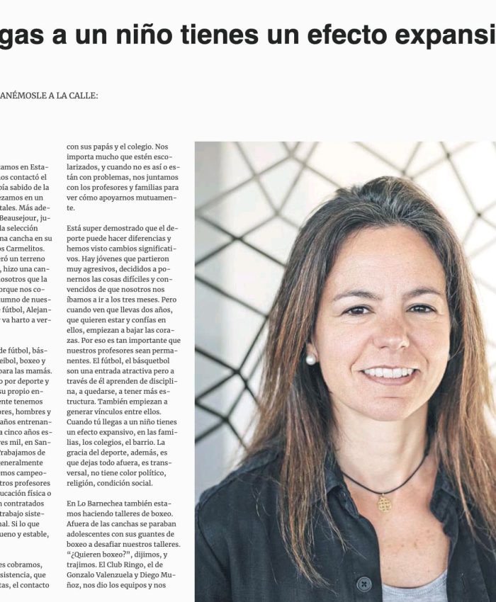 La Tercera Tendencias “Cuando tú llegas a un niño tienes un efecto expansivo”